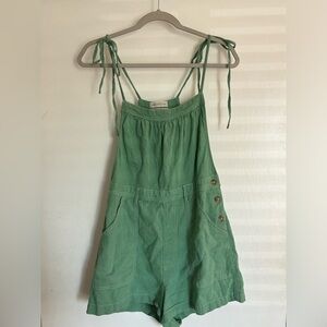 Green Urban Outfitters Short Overalls